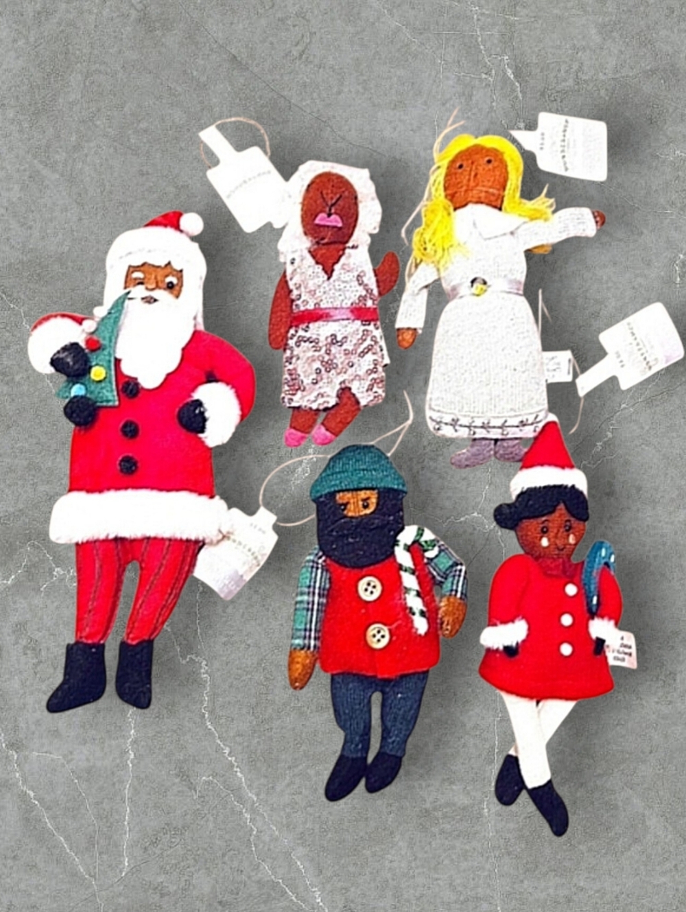 Wondershop Target Felt Christmas Ornaments Set of 5 Santa Angel Elf NWT